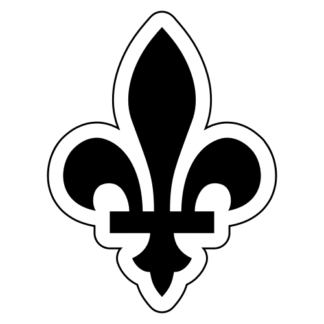 Québec Fleur De Lys Sticker (Black)
